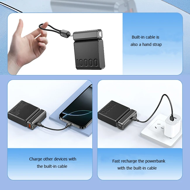 Power Bank With Retractable Cable suppliers